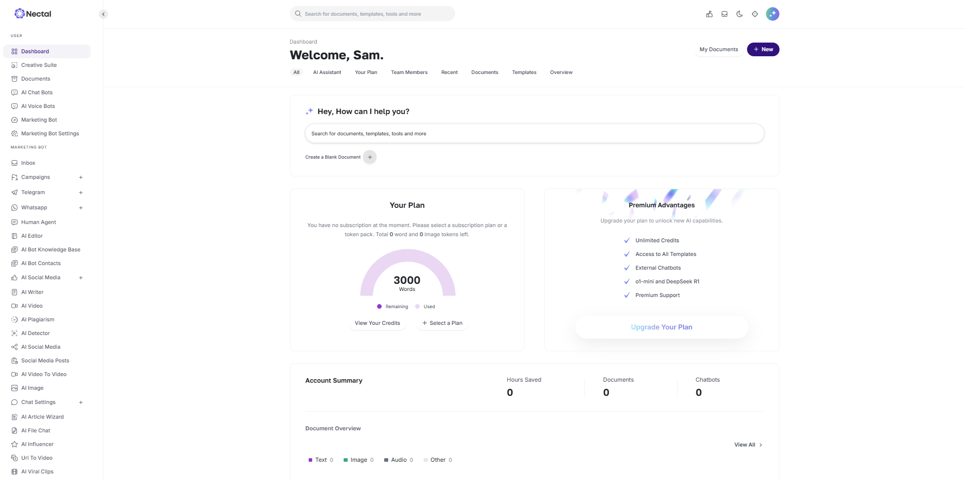 Image of Nectal dashboard