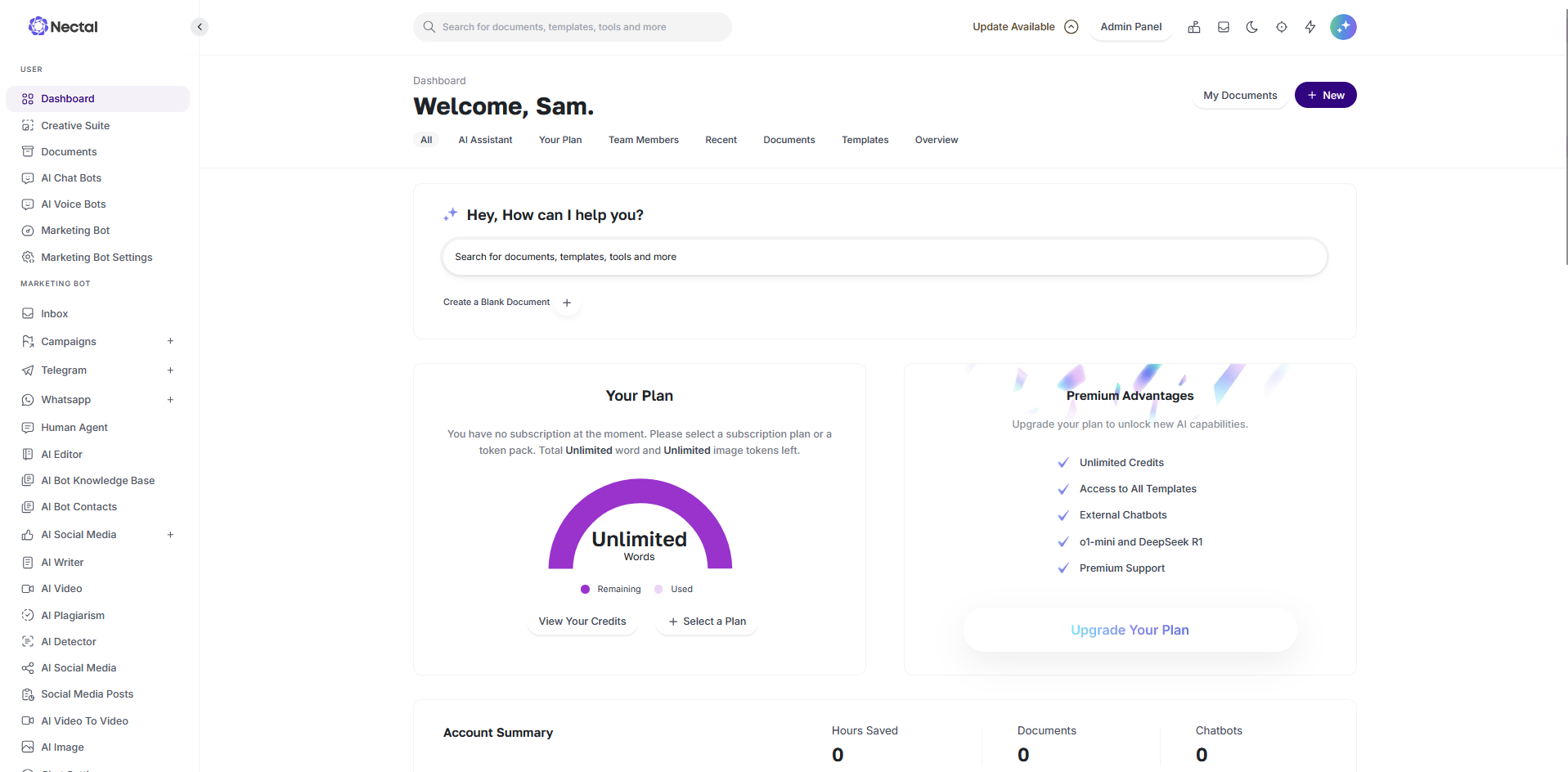 Image of Nectal dashboard